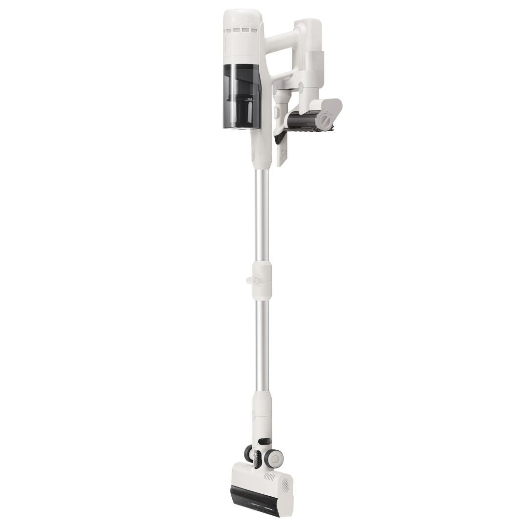 White Roborock H60 cordless vacuum cleaner standing upright